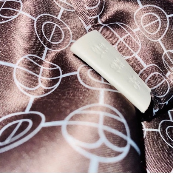 Henri Bendel Tote Large Leather West 57th Stripe North South Handbag Acai Purple - Picture 7 of 9